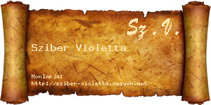 Sziber Violetta névjegykártya